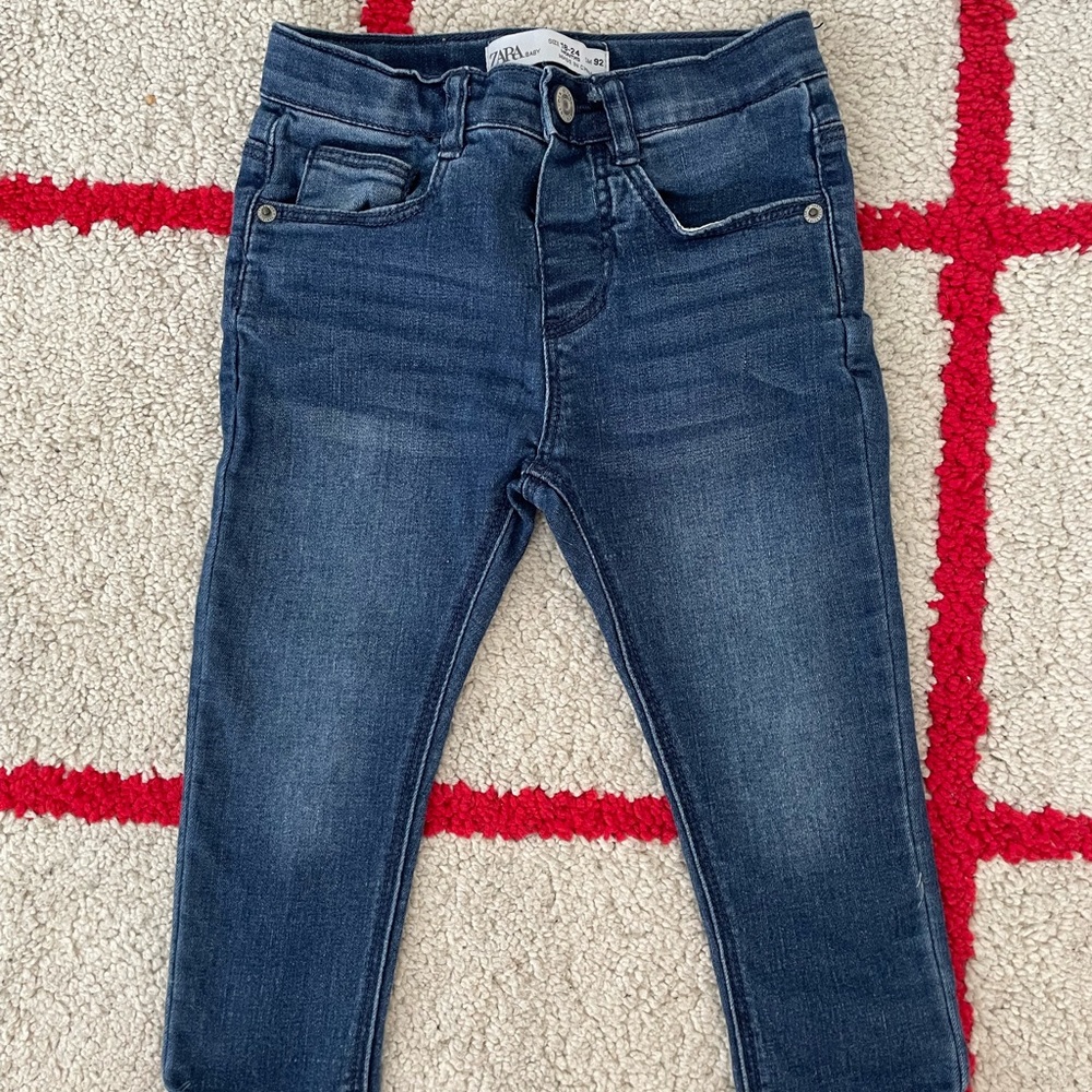 Zara boys blue skinny jeans size 18-24 months
